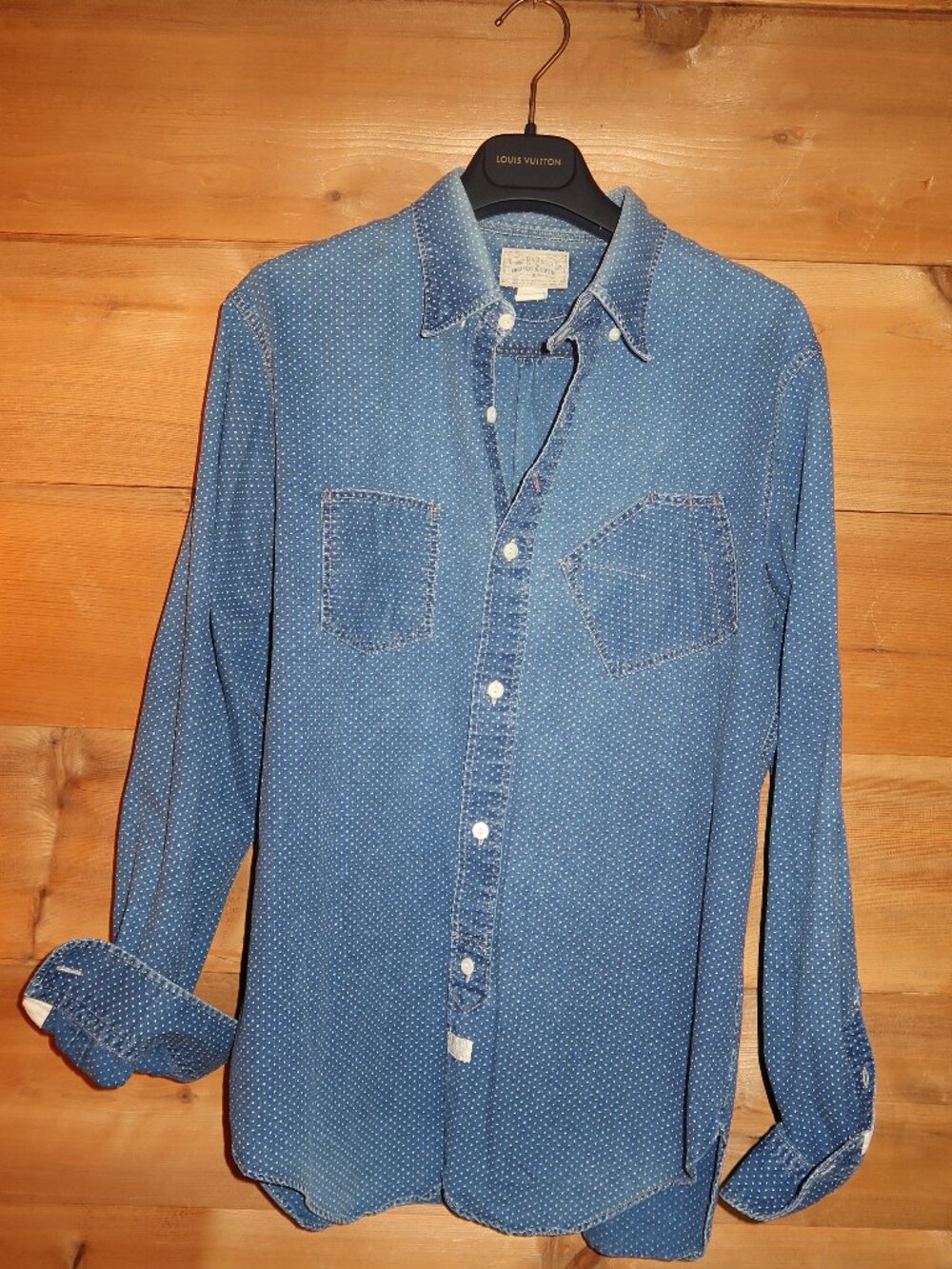 RARE RRL Polka Dot Womens Long Sleeve Denim Shirt